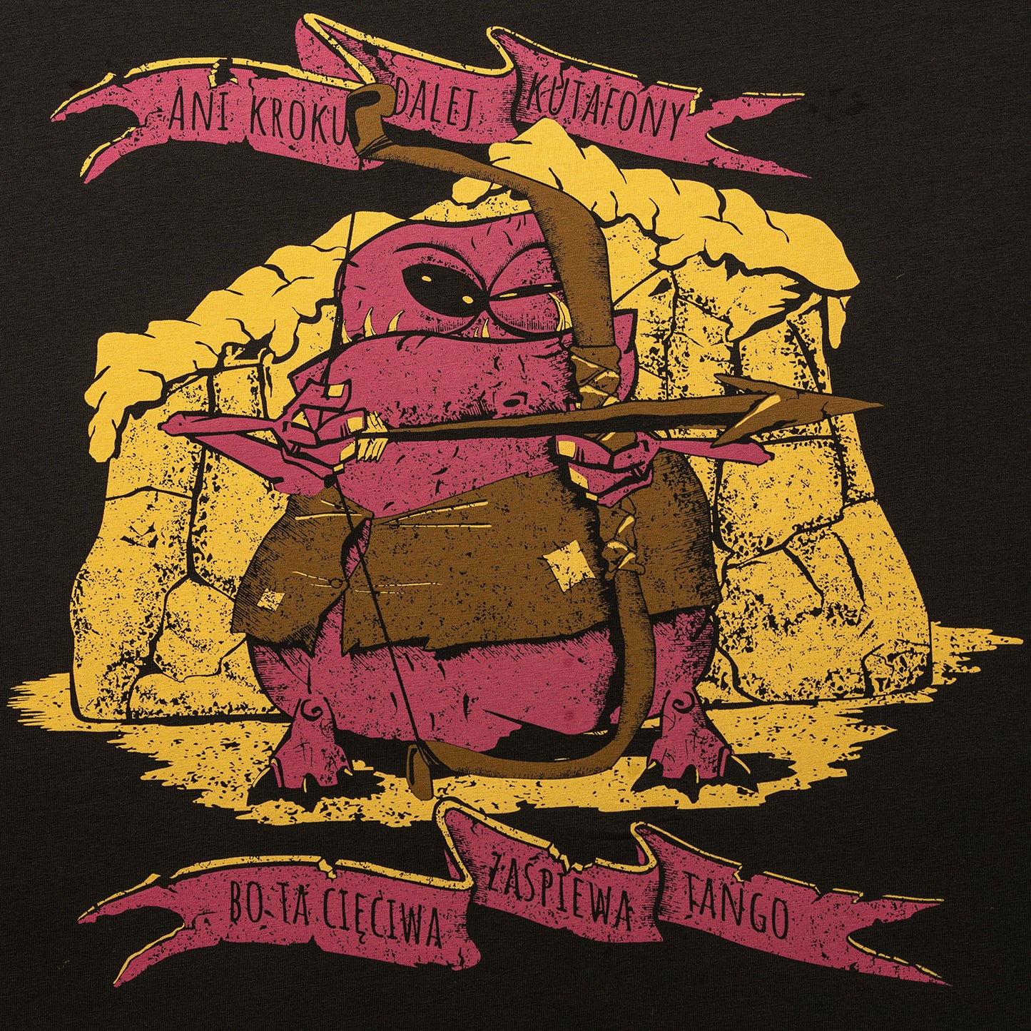 Koszulka czarna – Ani kroku, bo ta cięciwa zaśpiewa tango