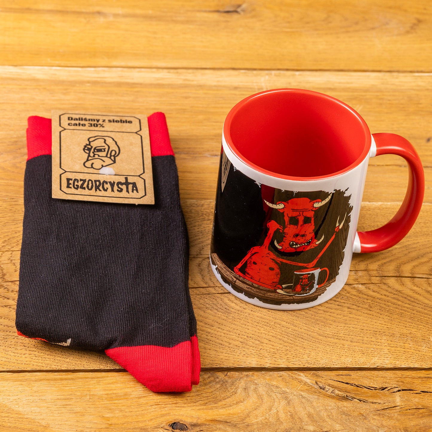 Zestaw kubek i skarpetki - Domino