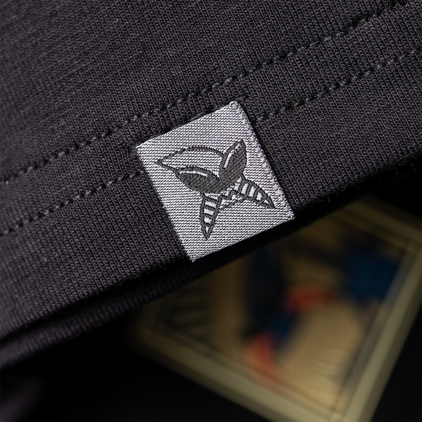 Koszulka czarna – Naszywka 3D Premium Niebieski