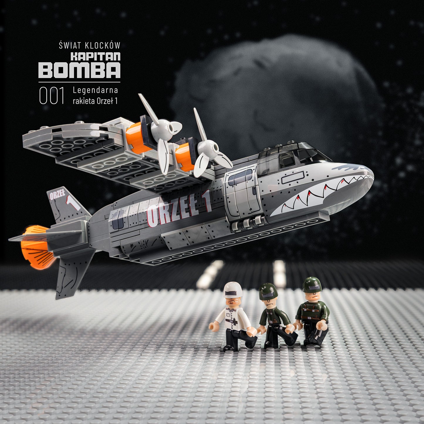 Zestaw klocków – Kapitan Bomba | Orzeł 1 | 3 figurki