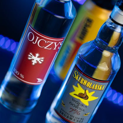 4 Etykiety samoprzylepne na butelkę - Skurwolańska, Ojczysta