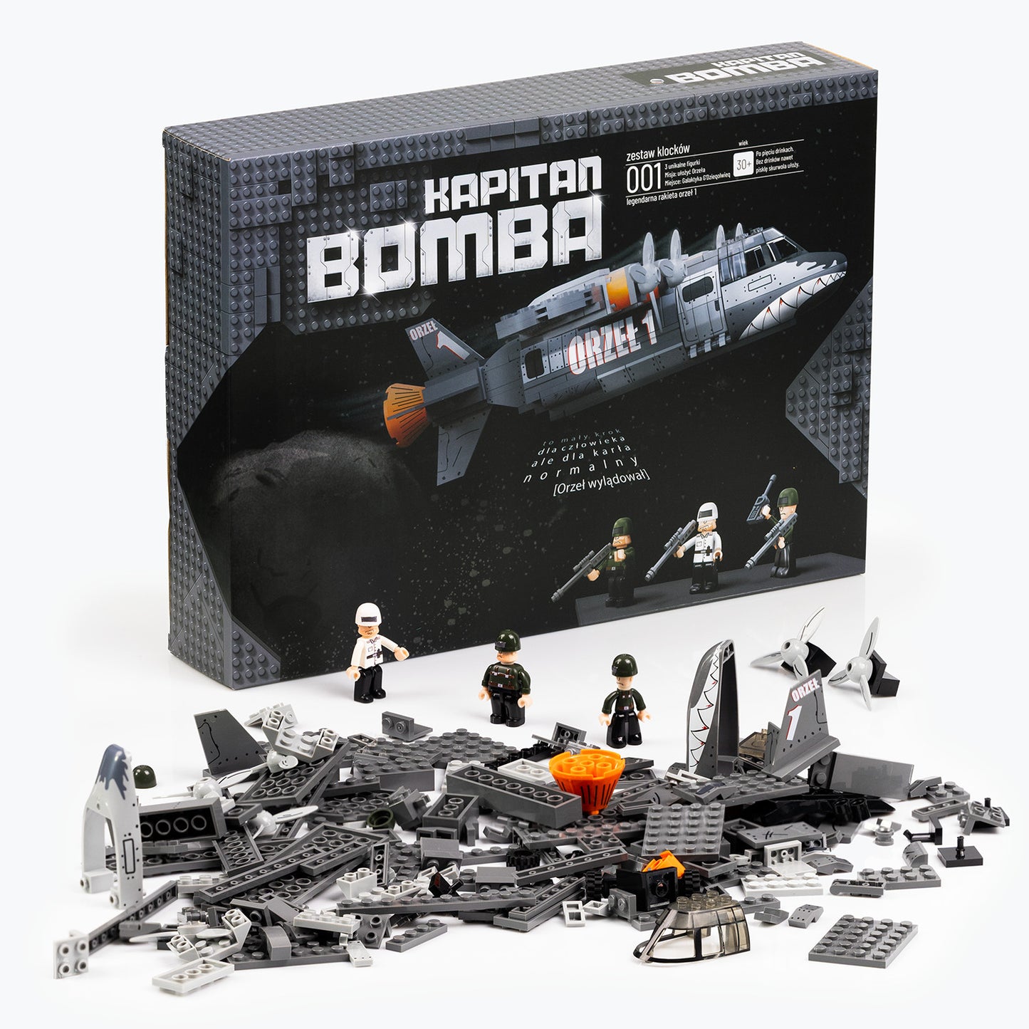 Zestaw klocków – Kapitan Bomba | Orzeł 1 | 3 figurki