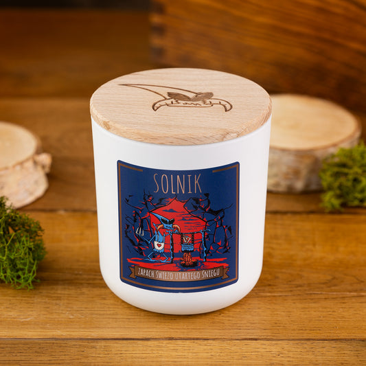 Duża świeca sojowa premium | Solnik | 210 ml