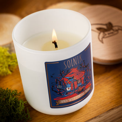 Duża świeca sojowa premium | Solnik | 210 ml