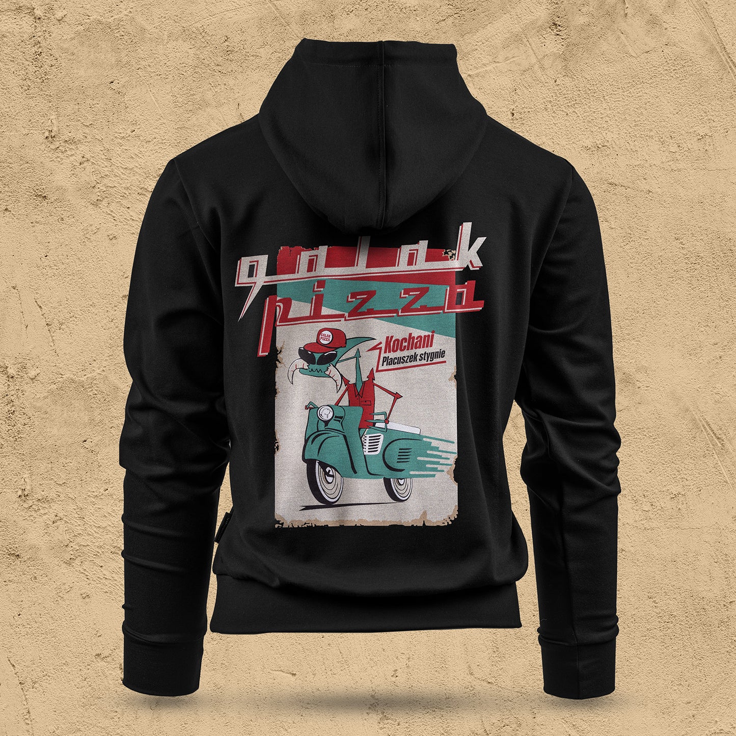 Bluza z kapturem - Kochani, placuszek stygnie | Galak Pizza