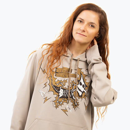 Bluza beżowa – Łecina – dwa kabelki