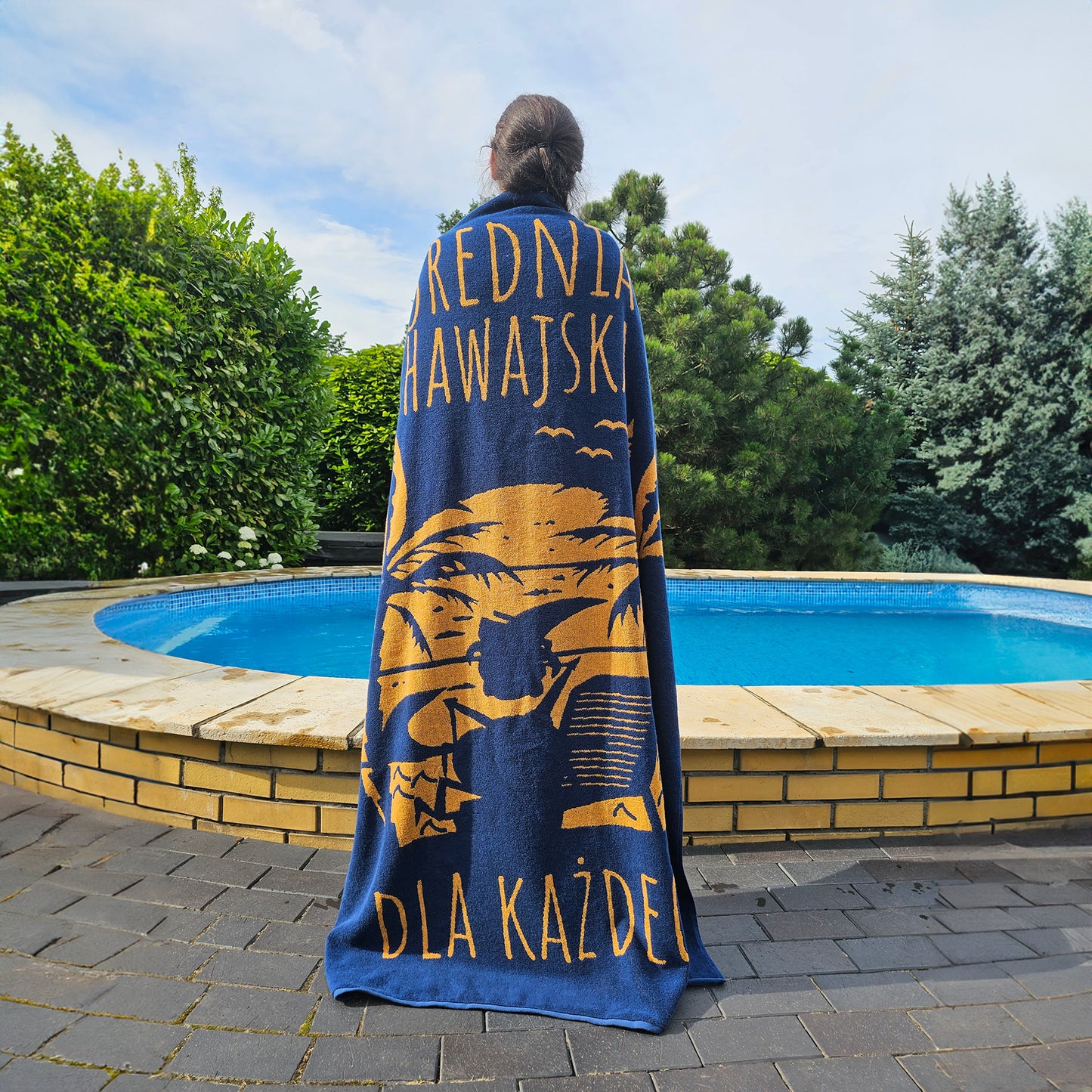 Bardzo duży ręcznik plażowy – Domino Jachaś - 100x160cm