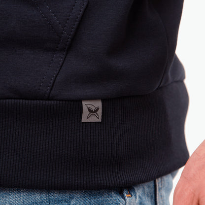 Bluza rozpinana dark navy, haft kurvinox żółty