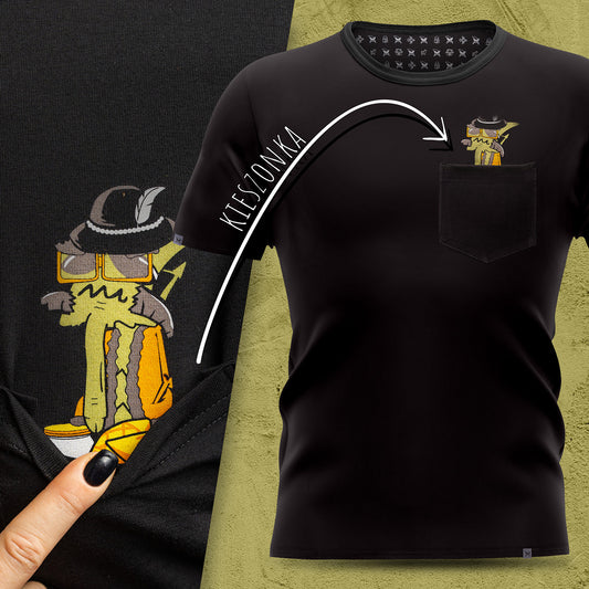 Koszulka z kieszonką | legenda o śnieżnym koczkodanie | dla miłośnika gór i oscypków