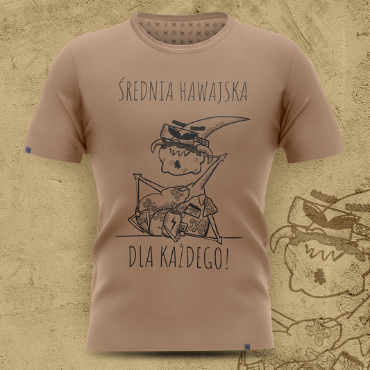 Koszulka beżowa – Średnia hawajska dla każdego!