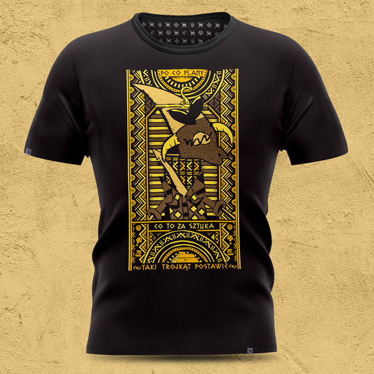 Koszulka czarna – Łęcina – Co to za sztuka taki trójkąt postawić