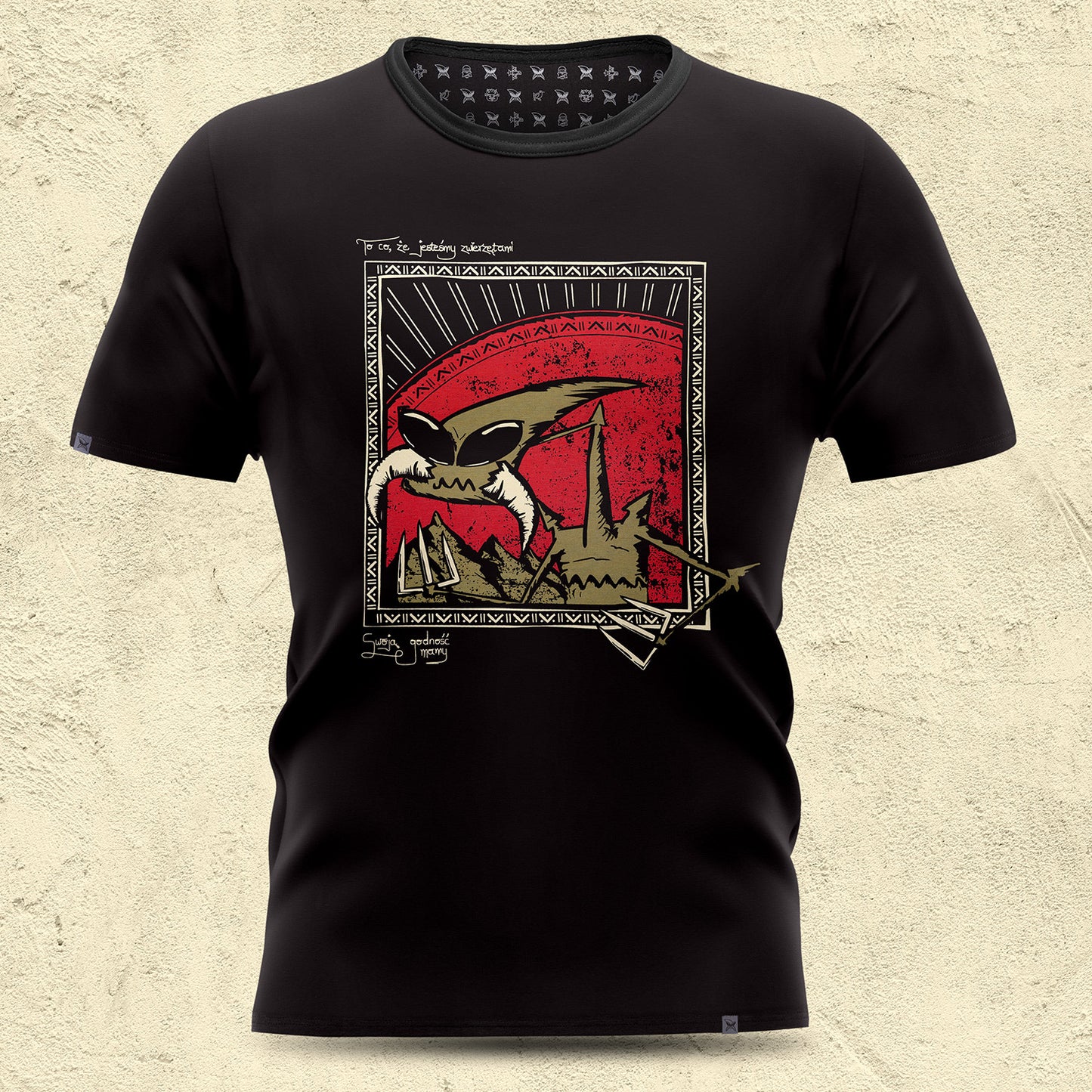 Koszulka czarna – Kosmita: To co, że jesteśmy zwierzętami... swoją godność mamy!